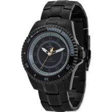 Mens Penguin Johnny Black Ip-plated Stainless Steel Watch