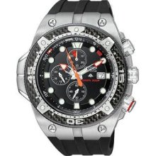 Men's Promaster Dive Carbon Fiber Bezel Eco-Drive Chronograph Black