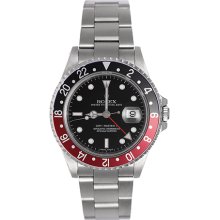 Men's Rolex GMT-Master II Watch 16710 Red/Black Bezel - Collectible