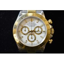 Men's Rolex Stainless Steel & 18k Yellow Gold Two Tone Daytona Cosmograph 16523