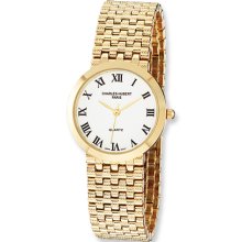 Men's Satin Gold-Plated Watch by Charles Hubert