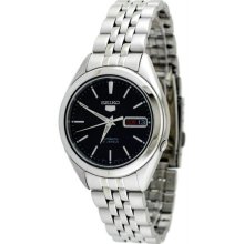 Men's Seiko 5 Automatic Link Bracelet Black Dial