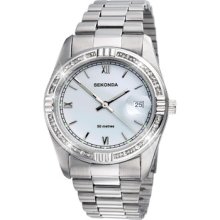 Mens Sekonda 2 Tone Steel Crystal Stylish Date Watch 3062 50m W/proof Rp Â£44.99