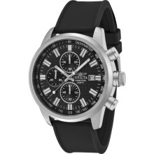 Men's Specialty Chronograph Black Carbon Fiber Dial Black Polyurethane