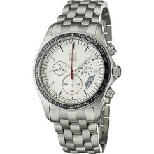 Men's Stainless Steel Criterion Chronograph White Dial