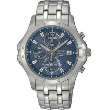 Men's Stainless Steel Le Grand Sport Quartz Chronograph Blue Dial