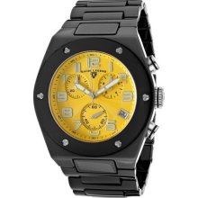 Men's Throttle Chronograph Yellow Dial Black Ceramic ...