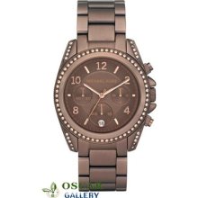 Michael Kors Blair Mk5493 Brown Pvd Women's Fashion Watch 2 Years Warranty