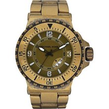 Michael Kors Men's Bronze-plated Sport Bracelet Watch Mk7063 Box/tags