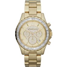 Michael Kors Mid-Size Golden Stainless Steel Madison Chronograph