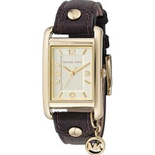 Michael Kors Watches Ladies Leather Rectangle with