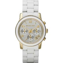 Michael Kors Watches Mk5145 Womens White Acetate Bracelet Strap