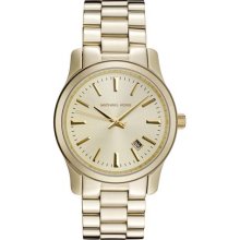 Michael Kors Women's Jet Set Gold Color Dial Gold Tone Stainless Steel