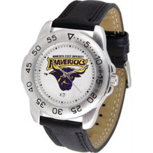 Minnesota State Mavericks Mens Leather Sports Watch