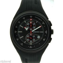 Momo Design Md1003bk-04bkrd-rb Black Steel Red Chrono Watch Fast Shipping