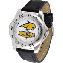 Montana State Bobcats MSU Mens Leather Sports Watch