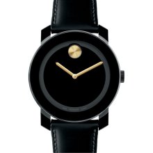 Movado 'Large Bold' Metallic Marker Watch Black