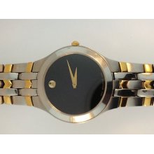 Movado Museum 81 G2 1850 Men's Stainless Steel Two-tone Watch Pre-owned