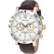 Nautica Men's Chronograph Leather Watch, N21012g,