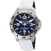 Nautica N12568G BFD 101 Blue Dial White Polyurethane Men's Watch