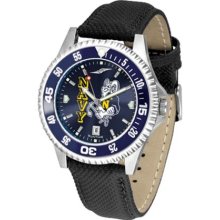 Navy Midshipmen Mens Leather Anochrome Watch