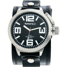 Nemesis Men's Black Oversized Watch (Nemesis Men's Dark Black Oversized Art Watch)