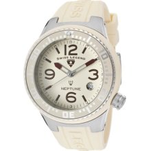 Neptune (44 mm) Beige Dial Beige Silicone ...