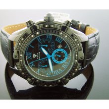 New Men's Aqua Master 45MM 24 Big Diamonds Black CaseMen's Aqua Master 45MM 24 B