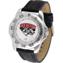 New Mexico Lobos UNM Mens Leather Sports Watch