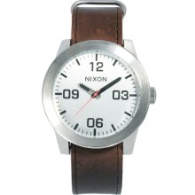 Nixon Corporal Leather Watch Brown