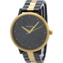 Nixon Ladies Two Tone Stainless Steel Case and Bracelet Gray Tone Dial A099-595