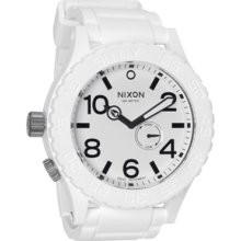 Nixon Men's 51-30 Rubber A236100-00 White Polyurethane Quartz Watch with White Dial