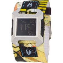 Nixon Men's 'the Block' Stainless Steel, Fabric Digital Quartz Watch