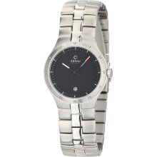 Obaku Men's Stainless Steel Black Dial Quartz Watch (V111LCBSC)