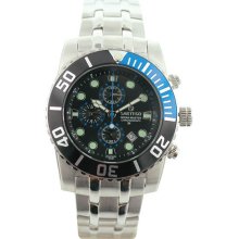 Ocean Master Diver Chronograph Black Dial Bezel Blue Accents