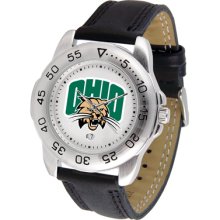 Ohio Univ Bobcats Logo- Mens Sport Leather Watch