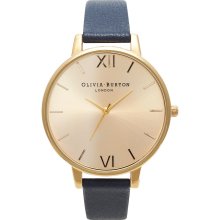 Olivia Burton Watch - Big Dial - Navy & Gold