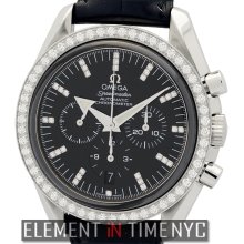 Omega Speedmaster Chronograph Broad Arrow Diamond Bezel