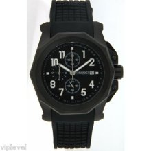 Orefici Orm6c4402 Galante Chrono 44mm Silicone Blackout Fast Shipping