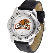 Oregon State Beavers OSU Mens Leather Sports Watch