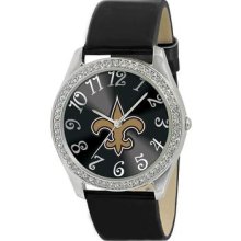 Orleans Saints Glitz Ladies Watch - Nfl-gli-no