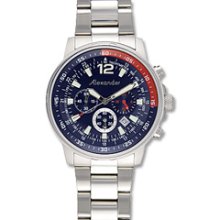 Personalized Men's Red & Blue Chronograph Bracelet Watch pj watches