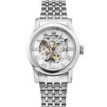 Personalized White Dial Skeleton Wrist Watch