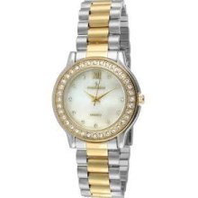 Peugeot Ladies Two-tone Swarovski Crystal Watch 7076tt