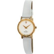 Peugeot Vintage 380-22 White Leather Deco Watch (White Leather Deco Watch)