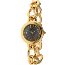 Peugeot Women's '3774PR' Purple Dial Goldtone Watch (Gold-tone Purple Dial Chain Watch)