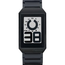 Phosphor Watch - Digital Hour Clock - Black/Metal