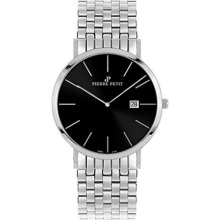 Pierre Petit Men's P-787E Serie Nizza Black Dial Stainless-Steel ...