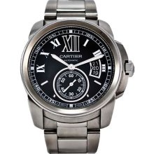 Pre-owned Men's Calibre De Cartier Automatic Stainless Steel Watch - 3299