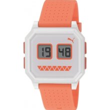 PU910951015 Puma Wrist Robots White Orange Digital Watch